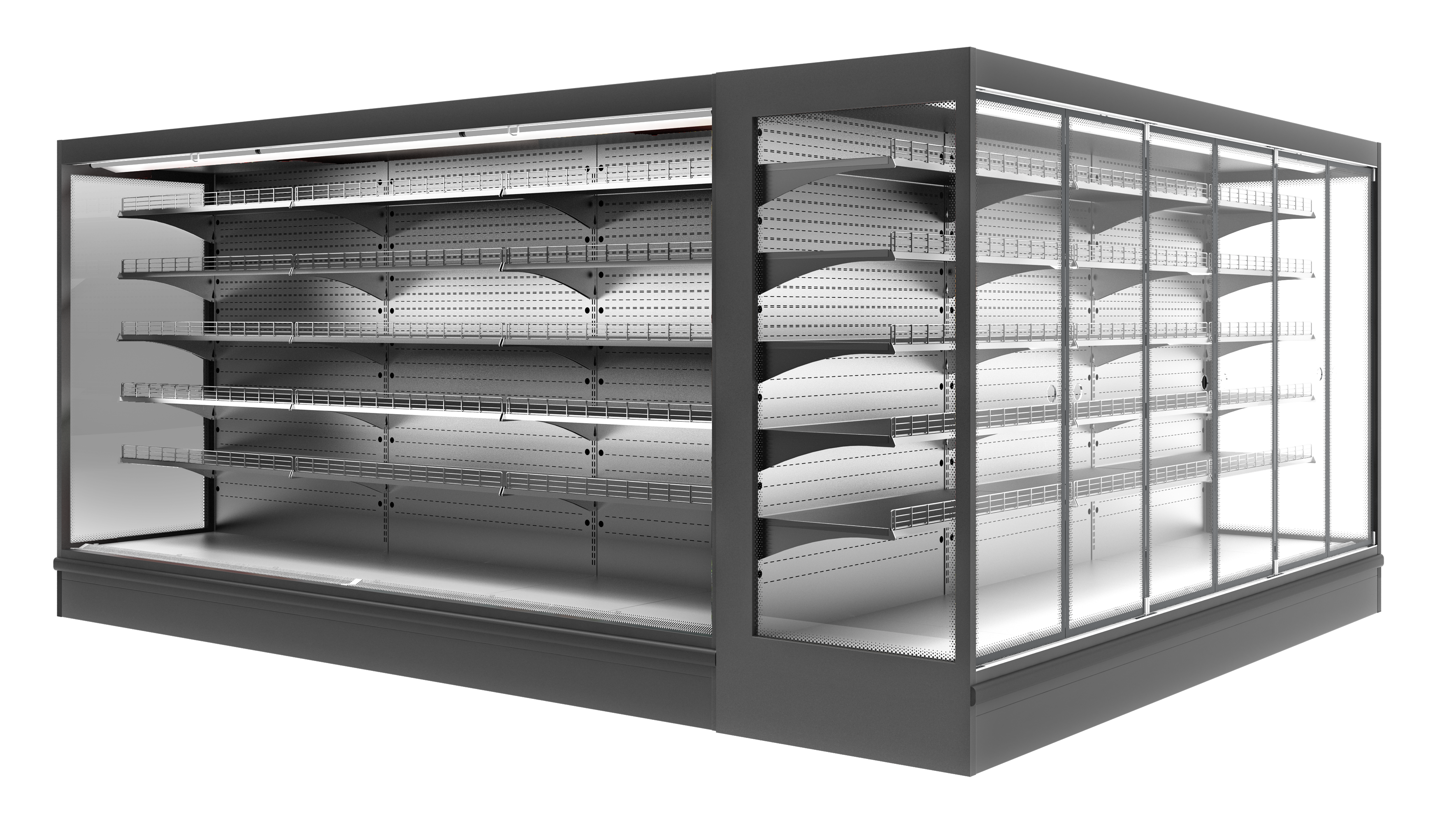 Пристенные охлаждаемые стеллажи POLAIR Monte SH