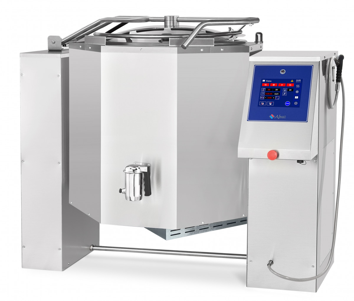 Котел пищеварочный КПЭМ-250-ОМП со сливным краном 