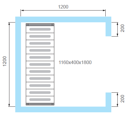 Комплект стеллажей для КХН-2,94