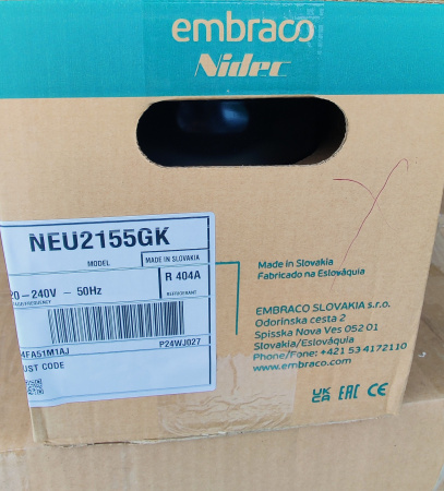 Компрессор NEU 2155 GK R404A Embraco Aspera 655Вт код 954FA51M1AJ