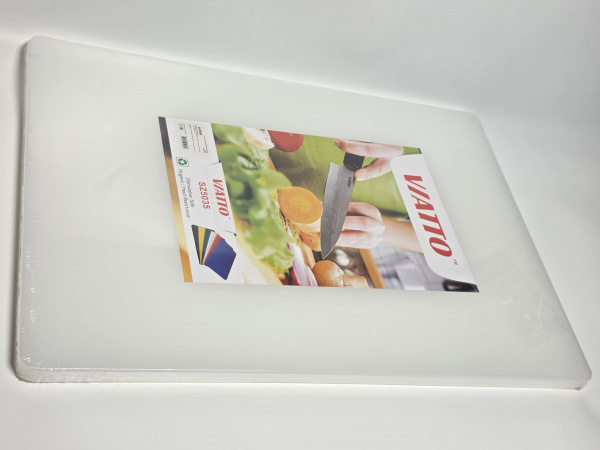 Доска разделочная 500x350x18мм VIATTO код SZ5035white пластиковая профессиональная (для молочных продуктов и хлеба) цвет белый