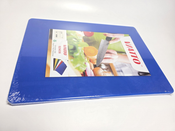 Доска разделочная 400x300x12мм VIATTO код SZ4030blue пластиковая профессиональная (для рыбы и морепродуктов) цвет синий