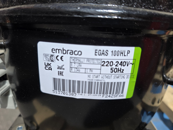 Компрессор Embraco EGAS 100HLP 242Вт R134a, LBP