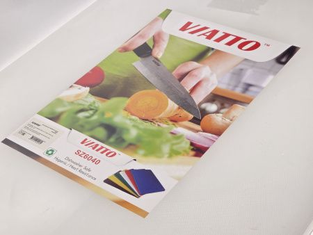 Доска разделочная 600x400x18мм VIATTO код SZ6040white пластиковая профессиональная (для молочных продуктов и хлеба) цвет белый