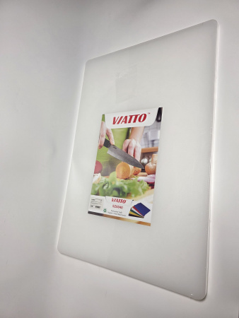 Доска разделочная 600x400x18мм VIATTO код SZ6040white пластиковая профессиональная (для молочных продуктов и хлеба) цвет белый