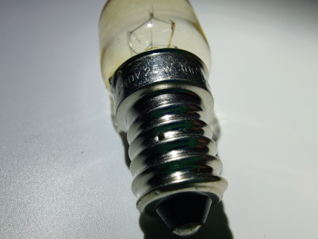 Лампа для печей Е14-220 V-25W код 12000060475 выдерживает 300*градусов