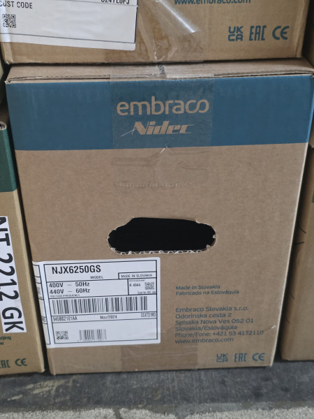 Компрессор NJX6250GS R404A Embraco 3253Вт MBP код 945BS2101AA