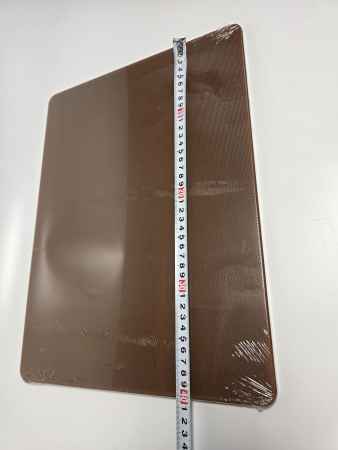 Доска разделочная 400x300x12мм VIATTO код SZ4030brown пластиковая профессиональная (для колбас и вареного мяса) цвет коричневый