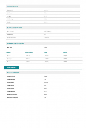 Компрессор NJX2219GK R404A Embraco 1109Вт LBP код 945FV2104AF