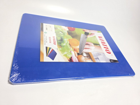 Доска разделочная 400x300x12мм VIATTO код SZ4030blue пластиковая профессиональная (для рыбы и морепродуктов) цвет синий