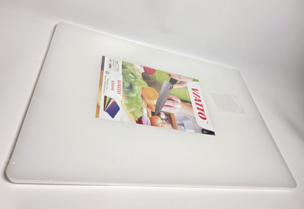 Доска разделочная 600x400x18мм VIATTO код SZ6040white пластиковая профессиональная (для молочных продуктов и хлеба) цвет белый