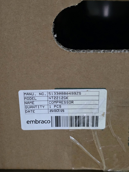 Компрессор NT2212GK R404 Embraco 1372Вт LBP