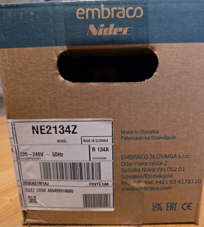 Компрессор NE 2134Z R134a Embraco 361Вт LBP код 263CA51M1AJ