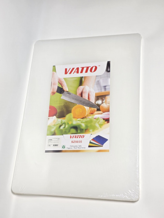 Доска разделочная 500x350x18мм VIATTO код SZ5035white пластиковая профессиональная (для молочных продуктов и хлеба) цвет белый