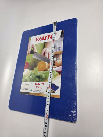 Доска разделочная 400x300x12мм VIATTO код SZ4030blue пластиковая профессиональная (для рыбы и морепродуктов) цвет синий