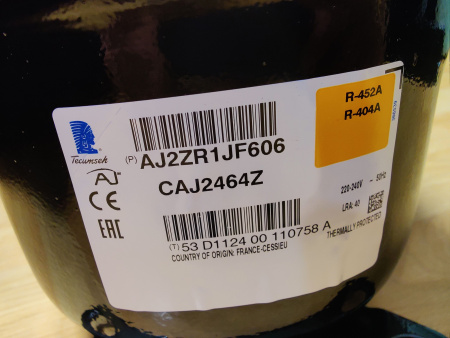 Компрессор CAJ 2464 Z TU (R404A) 1605Вт код AJ2ZR1JF606 (Tecumseh)