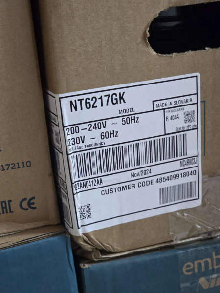 Компрессор NT6217GK Embraco R404a 799Вт MBP, HBP код 922AN0412AA